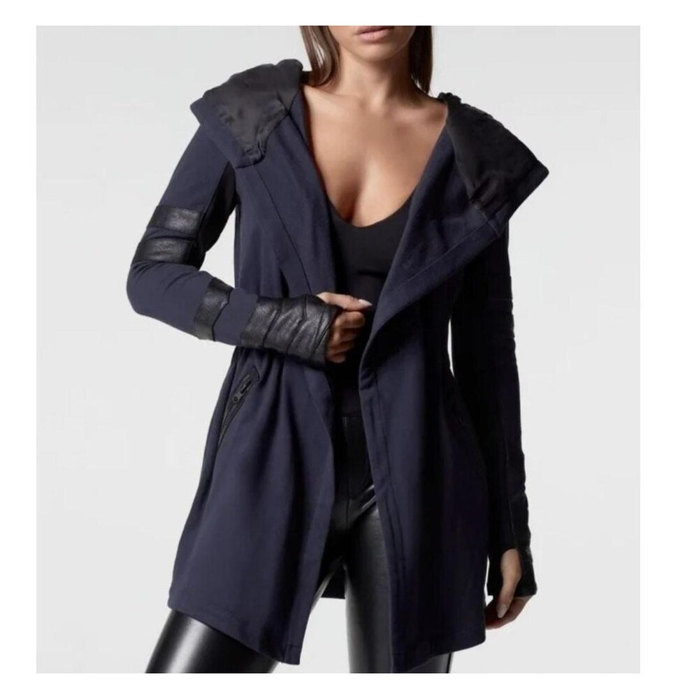 Blanc Noir Maitri Stretch Wrap Traveler Jacket Patriot Blue L Capsule Modern Lux